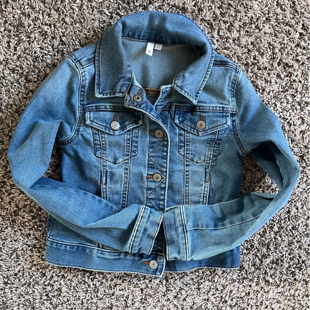SO Classic Blue Kids‎ Denim Jacket with Snap Buttons – Size 10/12